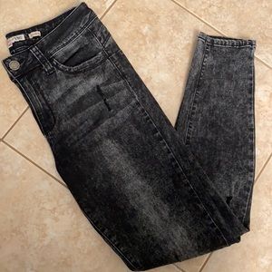 YMI 80’s style Black Acid Wash Jeans distressed